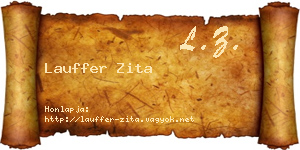 Lauffer Zita névjegykártya